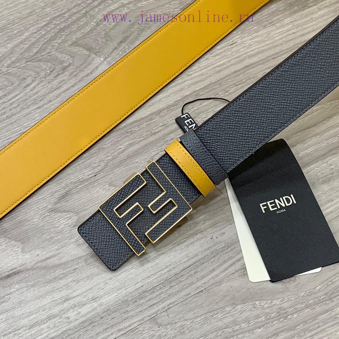 ️FENDL 40MM wide double-sided original calf leather with a single ruthenium palladium plated yb2by9zf - Image 3