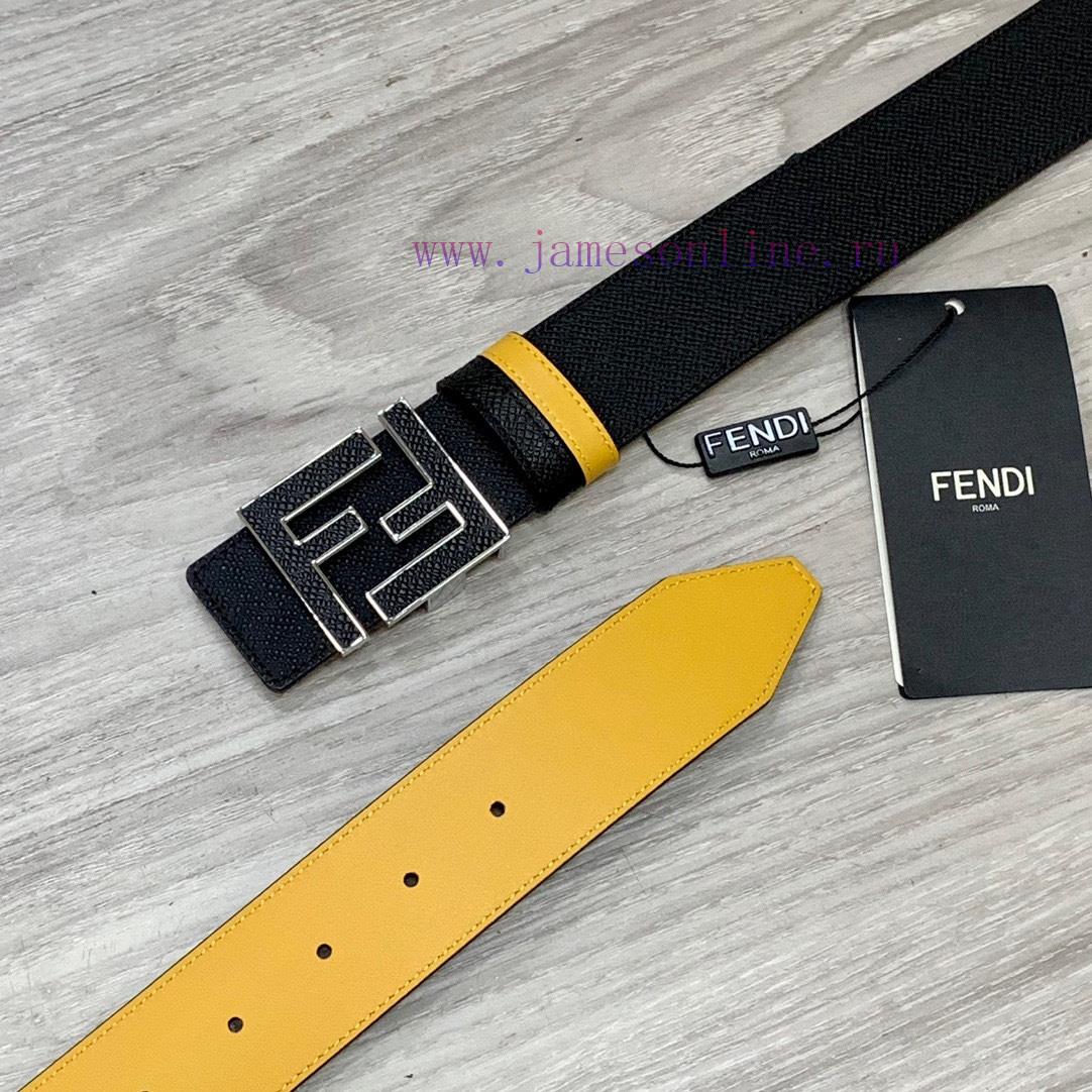 ️FENDL 40MM wide double-sided original calf leather with a single ruthenium palladium plated dv1gdg41 - Image 4