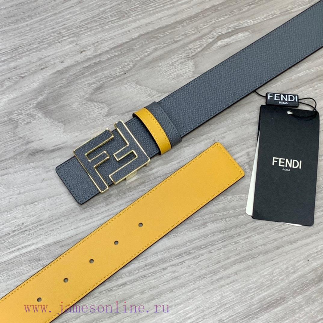 ️FENDL 40MM wide double-sided original calf leather with a single ruthenium palladium plated yb2by9zf - Image 4