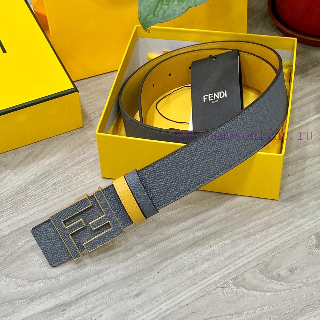 ️FENDL 40MM wide double-sided original calf leather with a single ruthenium palladium plated yb2by9zf - Image 5
