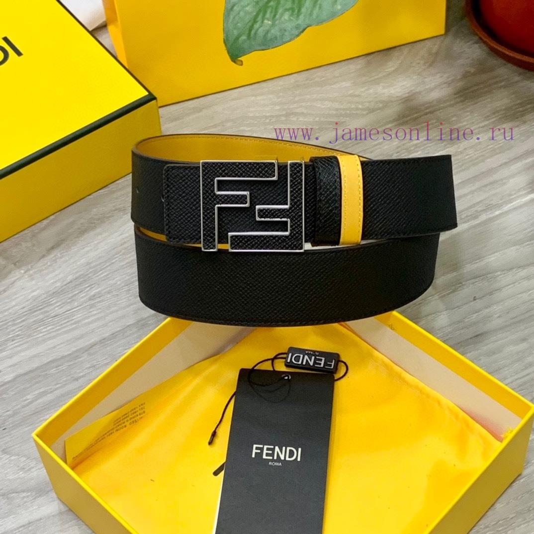 ️FENDL 40MM wide double-sided original calf leather with a single ruthenium palladium plated dv1gdg41 - Image 6