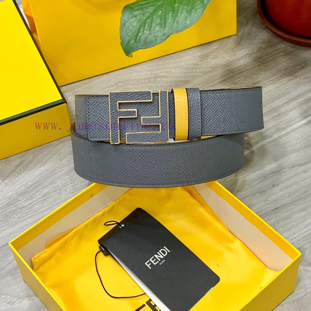 ️FENDL 40MM wide double-sided original calf leather with a single ruthenium palladium plated yb2by9zf - Image 6