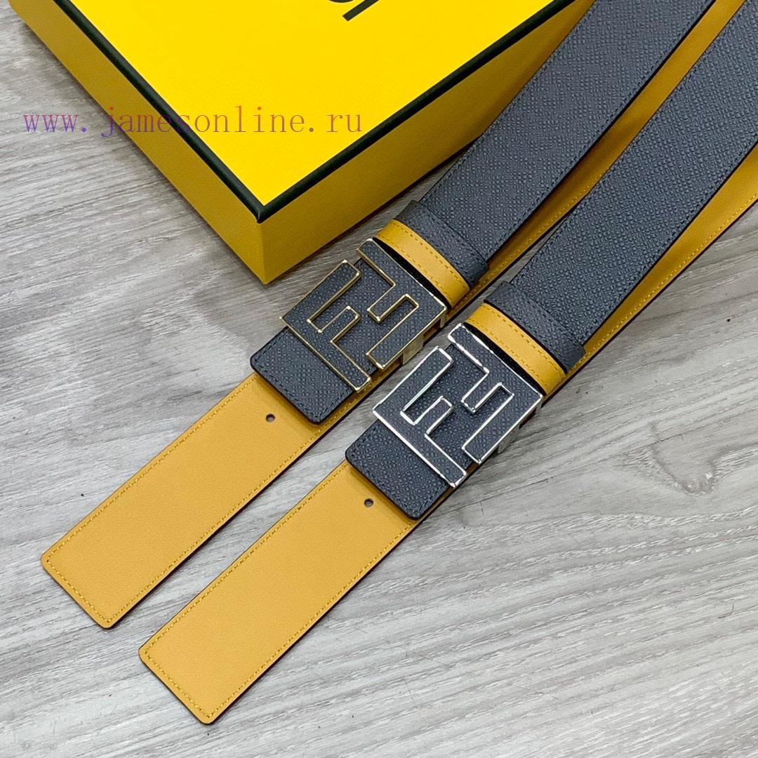 ️FENDL 40MM wide double-sided original calf leather with a single ruthenium palladium plated yb2by9zf - Image 10