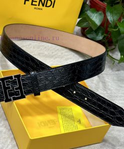 FENDL 40MM wide double-sided original calf leather with a single ruthenium palladium plated jabcj9yk