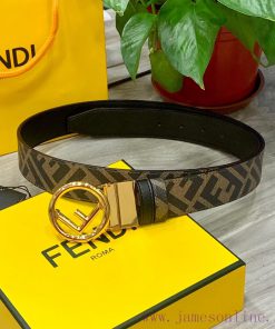FENDI/Fendi wide 35mm imported double-sided cowhide with original pure copper tail clip, pro bzjx6zto