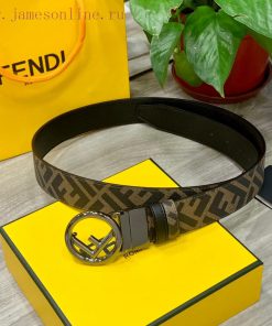 FENDI/Fendi wide 35mm imported double-sided cowhide with original pure copper tail clip, pro 8dutkf5s