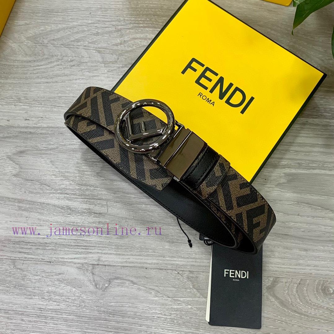 FENDI/Fendi wide 35mm imported double-sided cowhide with original pure copper tail clip, pro 8dutkf5s - Image 5