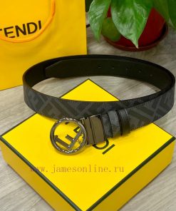 FENDI/Fendi wide 35mm imported double-sided cowhide with original pure copper tail clip, pro 0pp2rbkk