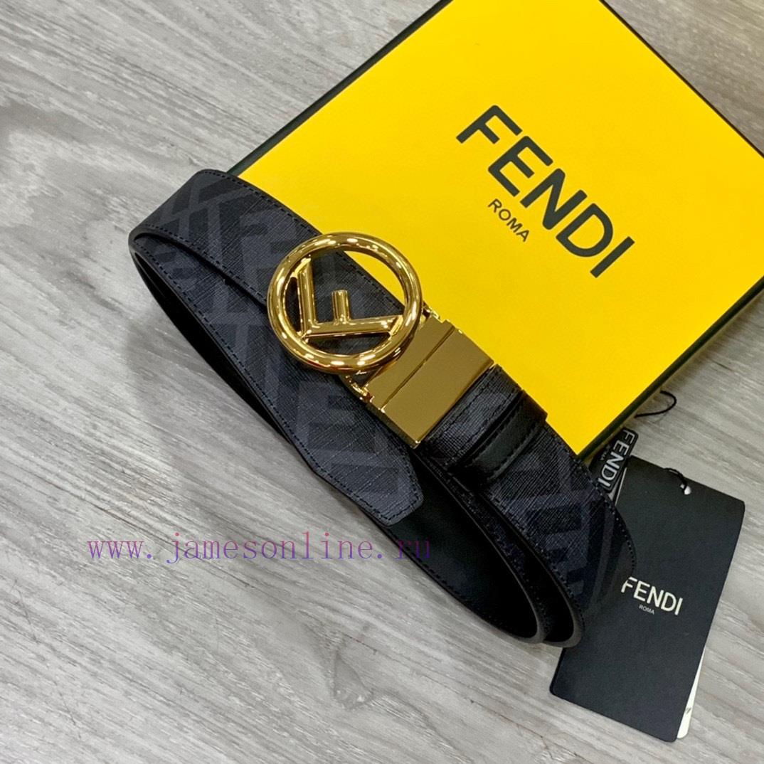 FENDI/Fendi wide 35mm imported double-sided cowhide with original pure copper tail clip, pro ifchjs8r - Image 5