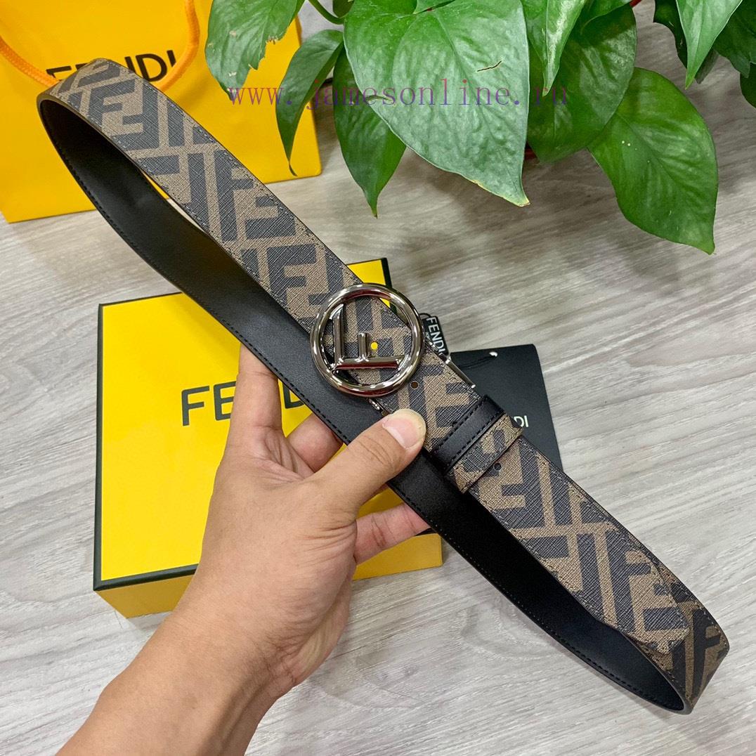 FENDI/Fendi wide 35mm imported double-sided cowhide with original pure copper tail clip, pro 8dutkf5s - Image 8