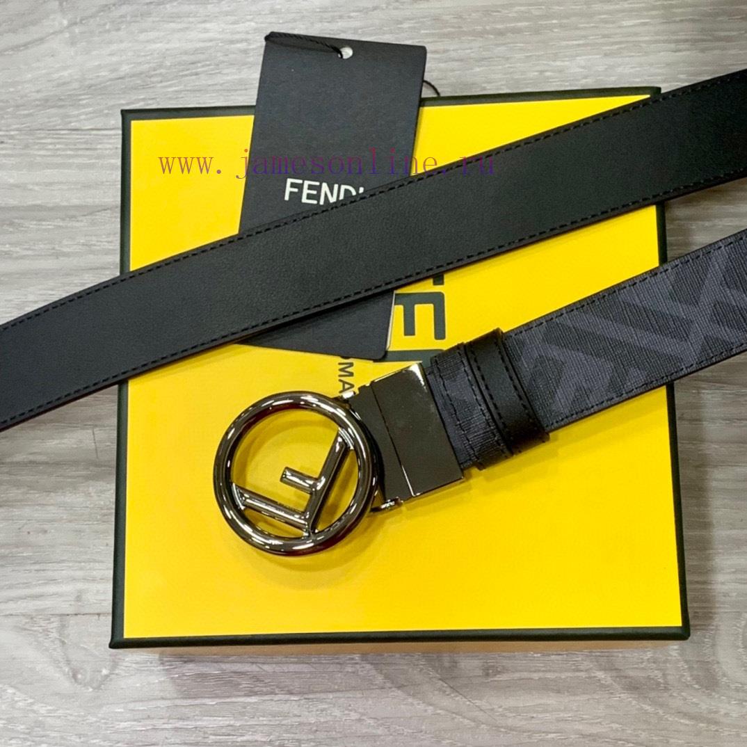 FENDI/Fendi wide 35mm imported double-sided cowhide with original pure copper tail clip, pro 0pp2rbkk - Image 3