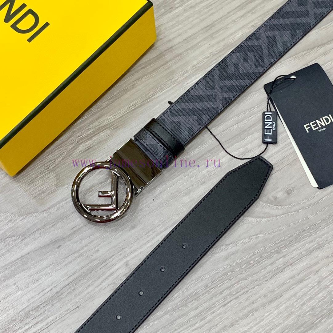 FENDI/Fendi wide 35mm imported double-sided cowhide with original pure copper tail clip, pro 0pp2rbkk - Image 4