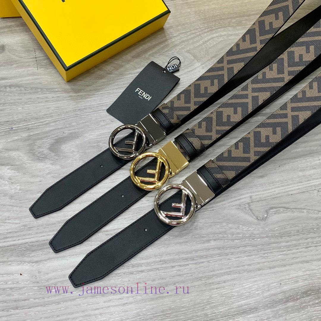 FENDI/Fendi wide 35mm imported double-sided cowhide with original pure copper tail clip, pro 8dutkf5s - Image 10