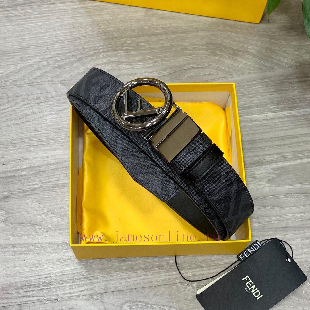 FENDI/Fendi wide 35mm imported double-sided cowhide with original pure copper tail clip, pro 0pp2rbkk - Image 5