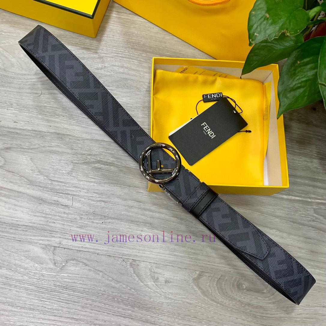FENDI/Fendi wide 35mm imported double-sided cowhide with original pure copper tail clip, pro 0pp2rbkk - Image 7