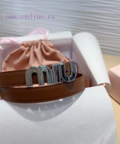 The Miu Miu leather belt is an ideal choice to enhance the unique style and tasteThe eye-cat ku57a6jf