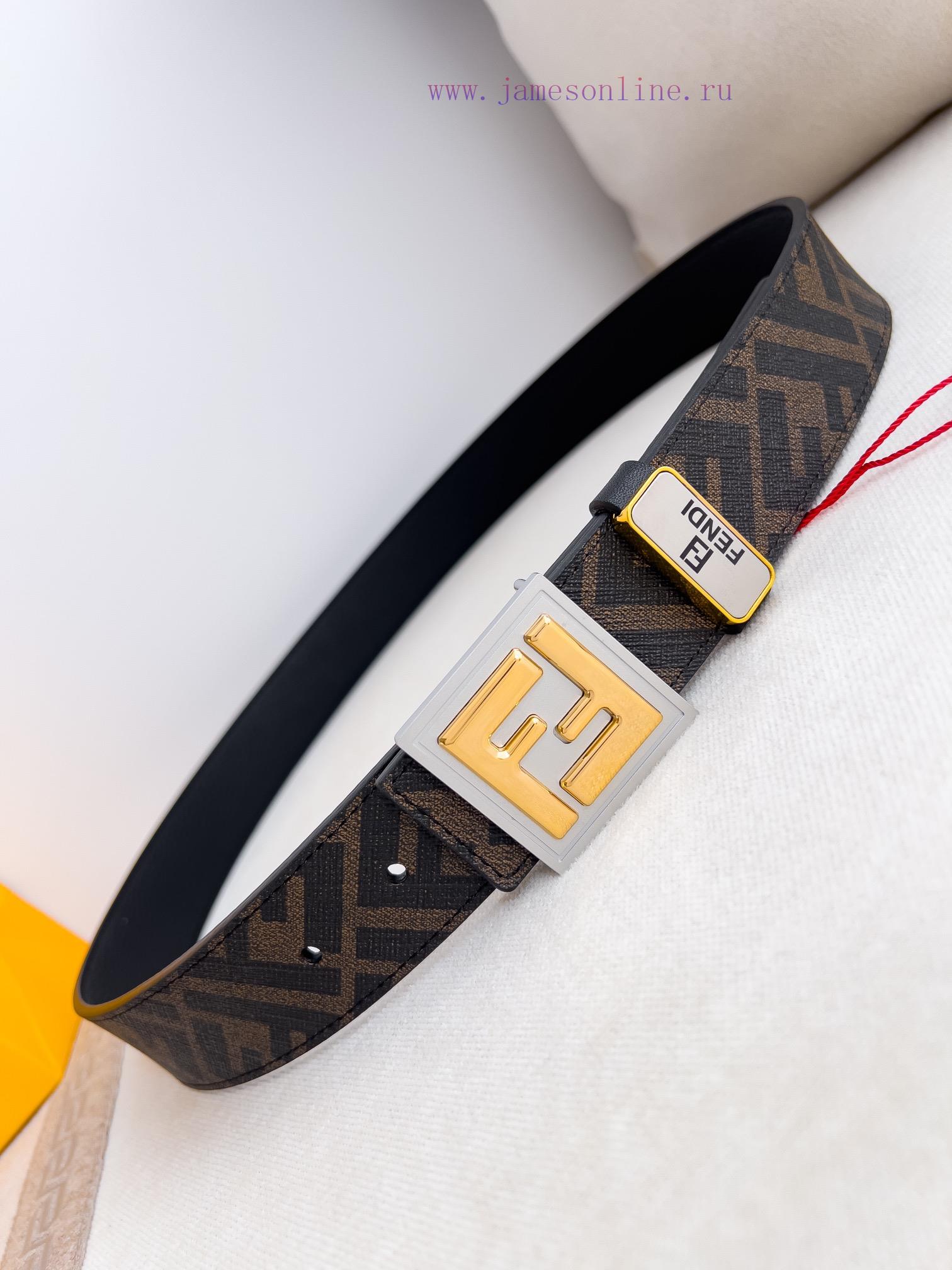 Fendi FENDI ️ Belt and beltBuckle, original classic pure copper boutique letter buckle, phot ffxwtih7 - Image 6