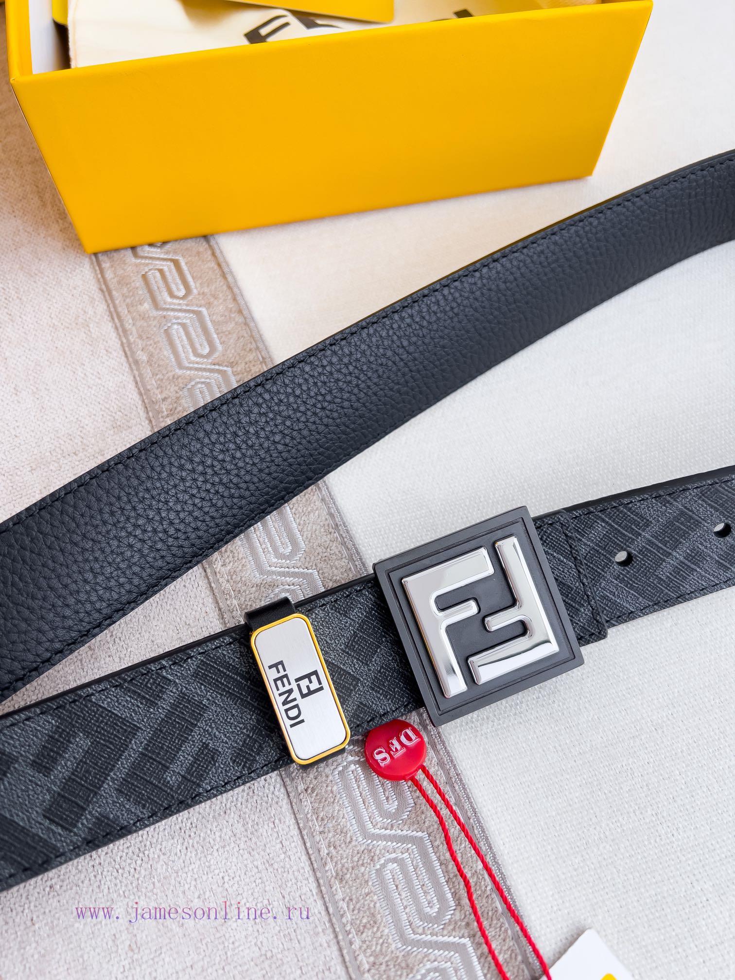 Fendi FENDI ️ Belt and beltBuckle, original classic pure copper boutique letter buckle, phot ffxwtih7 - Image 9