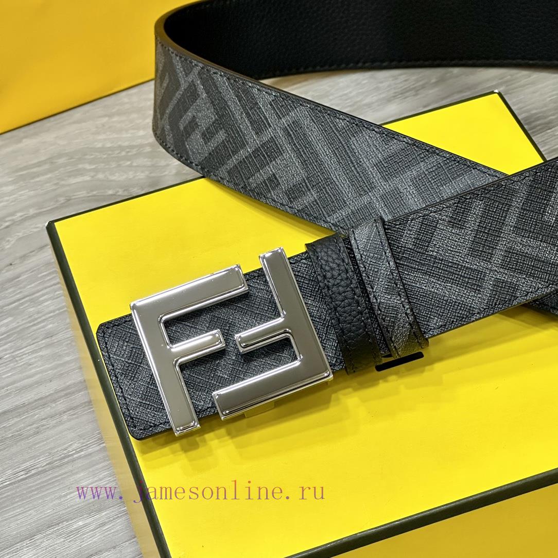 FENDI FendiFull set of the same width 4.0CM double ring front and back waist belt FF nail bu yjuqaonr - Image 3