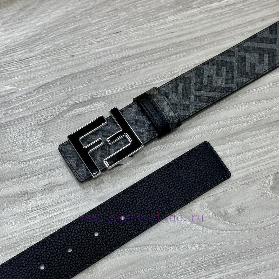 FENDI FendiFull set of the same width 4.0CM double ring front and back waist belt FF nail bu 1manh2d1 - Image 4