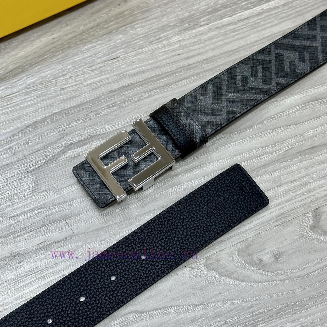 FENDI FendiFull set of the same width 4.0CM double ring front and back waist belt FF nail bu yjuqaonr - Image 4