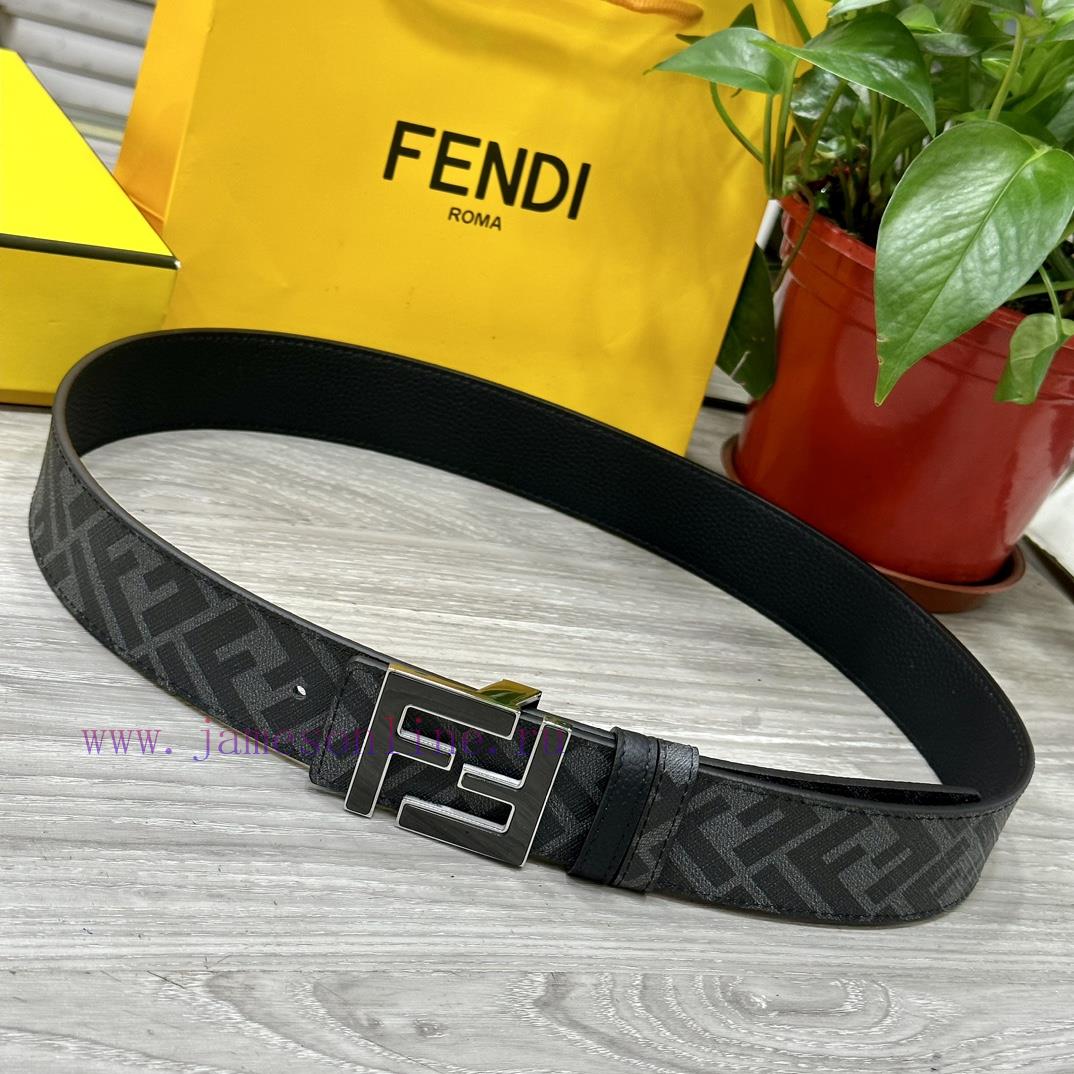 FENDI FendiFull set of the same width 4.0CM double ring front and back waist belt FF nail bu 1manh2d1 - Image 6