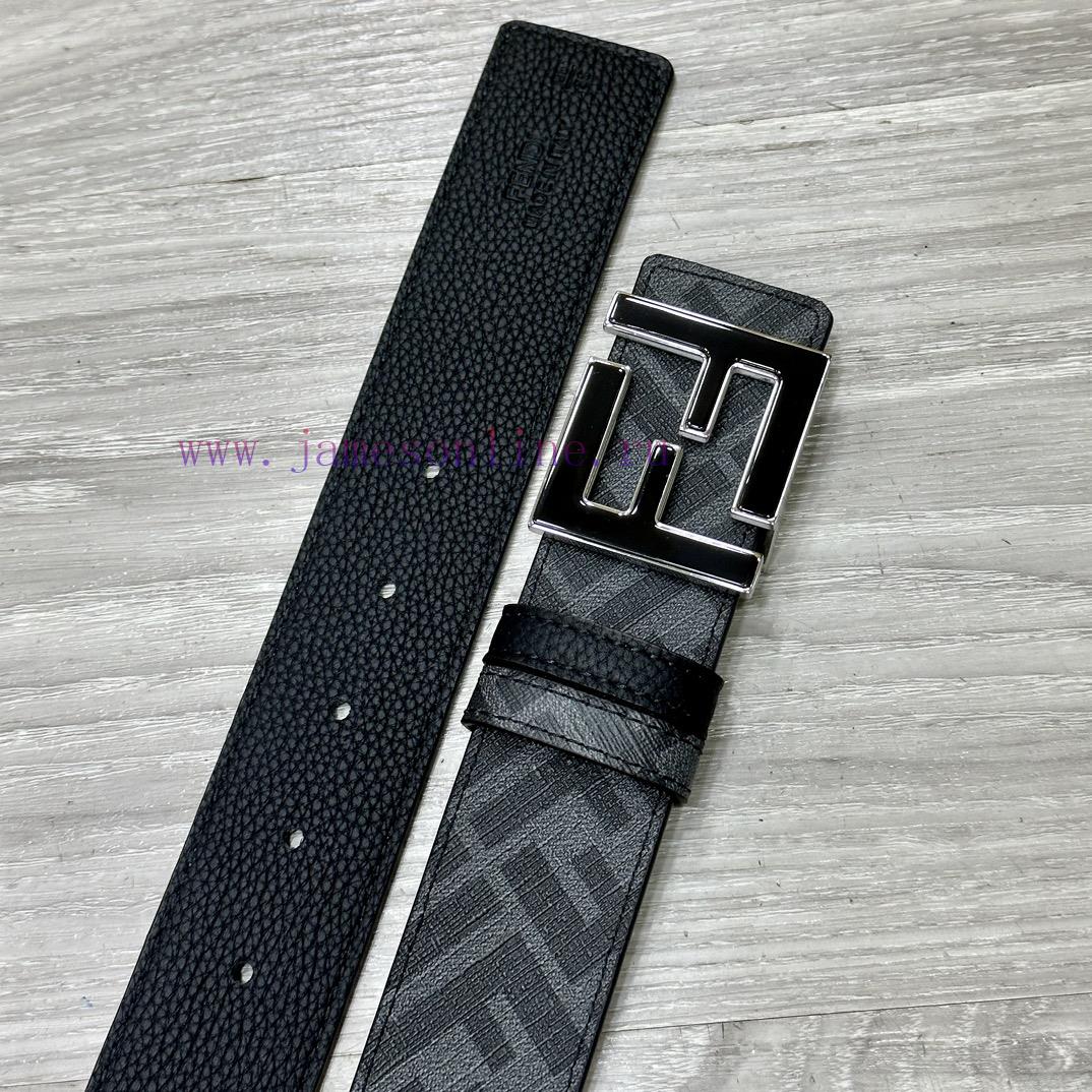 FENDI FendiFull set of the same width 4.0CM double ring front and back waist belt FF nail bu 1manh2d1 - Image 7