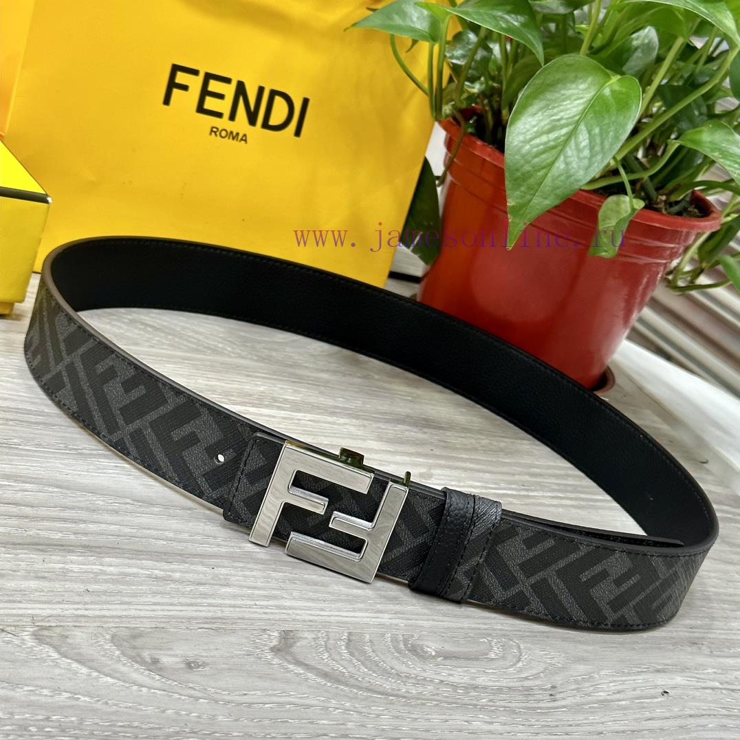 FENDI FendiFull set of the same width 4.0CM double ring front and back waist belt FF nail bu yjuqaonr - Image 7