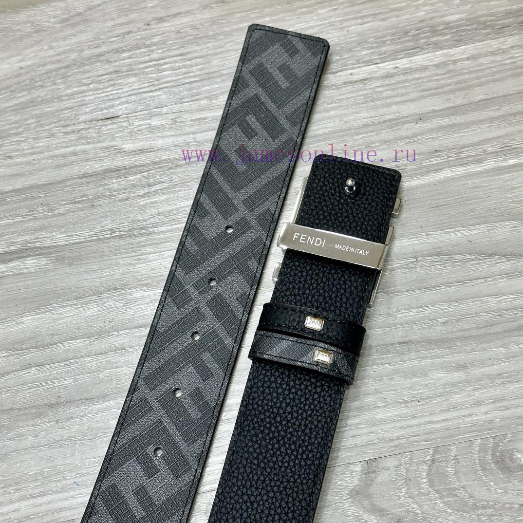 FENDI FendiFull set of the same width 4.0CM double ring front and back waist belt FF nail bu 1manh2d1 - Image 8