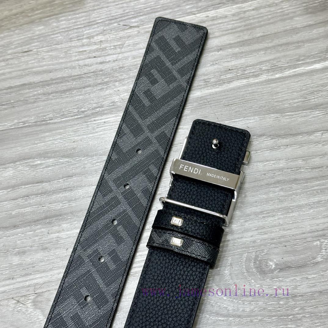 FENDI FendiFull set of the same width 4.0CM double ring front and back waist belt FF nail bu yjuqaonr - Image 9