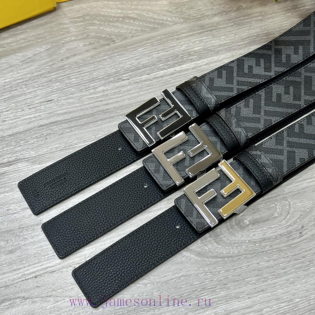 FENDI FendiFull set of the same width 4.0CM double ring front and back waist belt FF nail bu yjuqaonr - Image 10