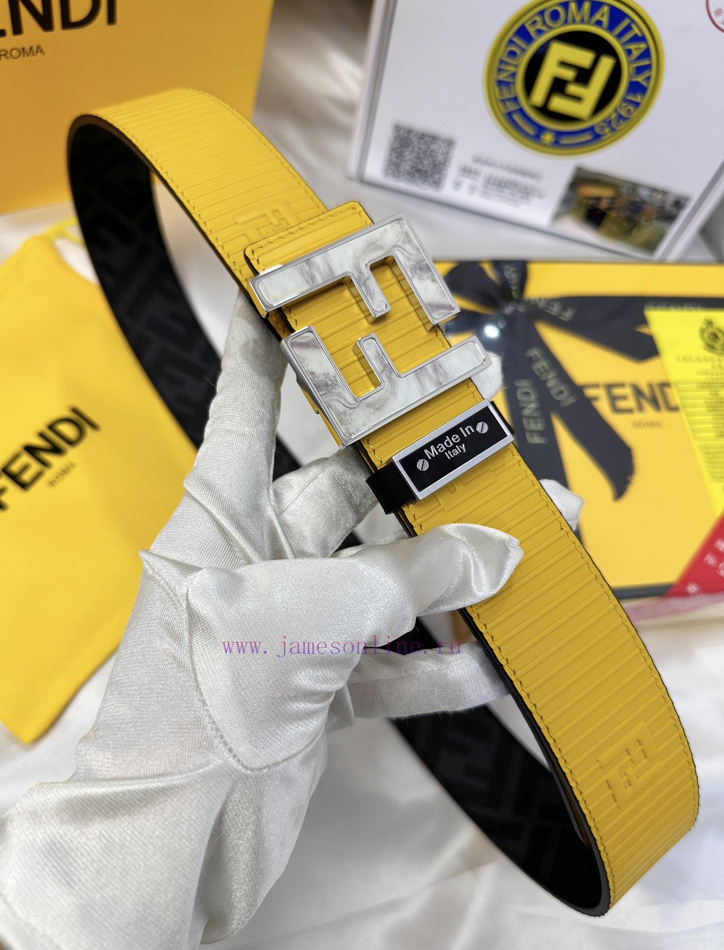 Belt FENDI Fendi ReproductionThe waistband is made of 100% cowhide, ensuring genuine leather mxbyrznj - Image 6