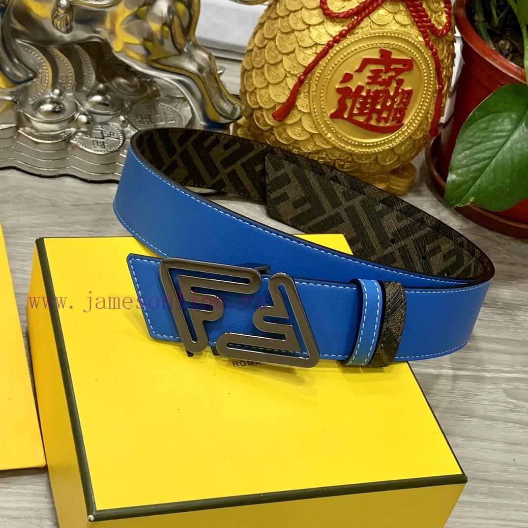 FENDI style with width of 4.0CM, double ring front and back waist belt, FF nail buckle, dual aom5bqpa
