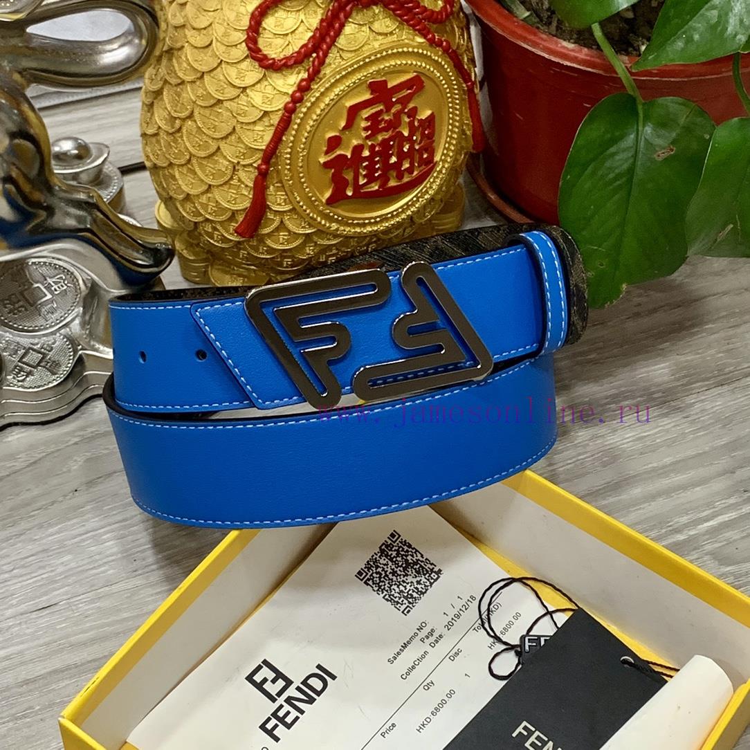 FENDI style with width of 4.0CM, double ring front and back waist belt, FF nail buckle, dual aom5bqpa - Image 6