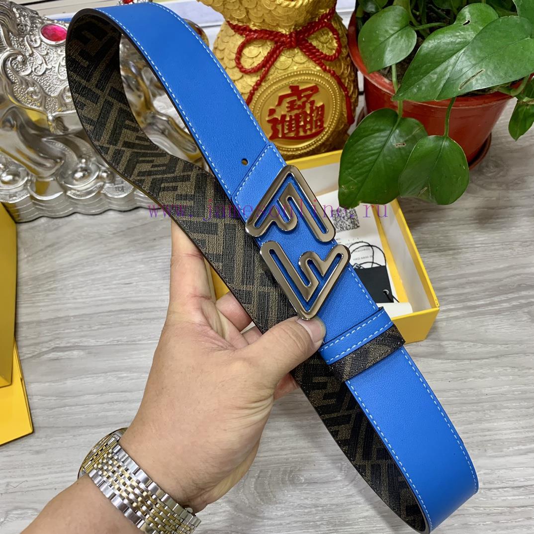 FENDI style with width of 4.0CM, double ring front and back waist belt, FF nail buckle, dual aom5bqpa - Image 8