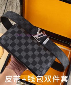 LV. Yiluweideng two-piece setWooden box, belt+wallet, two-piece setGrade: Italian imported 1 jq2djfej