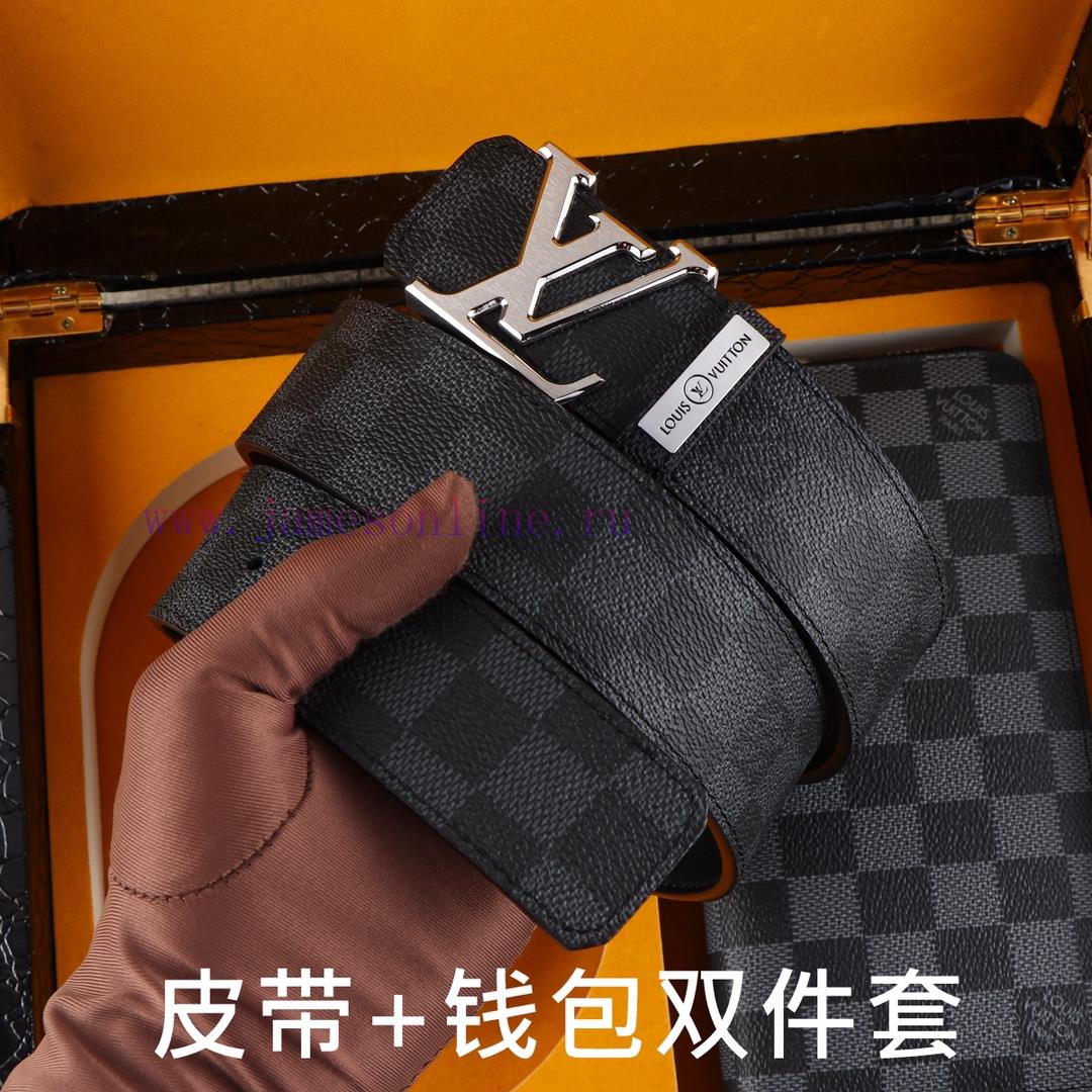 LV. Yiluweideng two-piece setWooden box, belt+wallet, two-piece setGrade: Italian imported 1 jq2djfej - Image 3