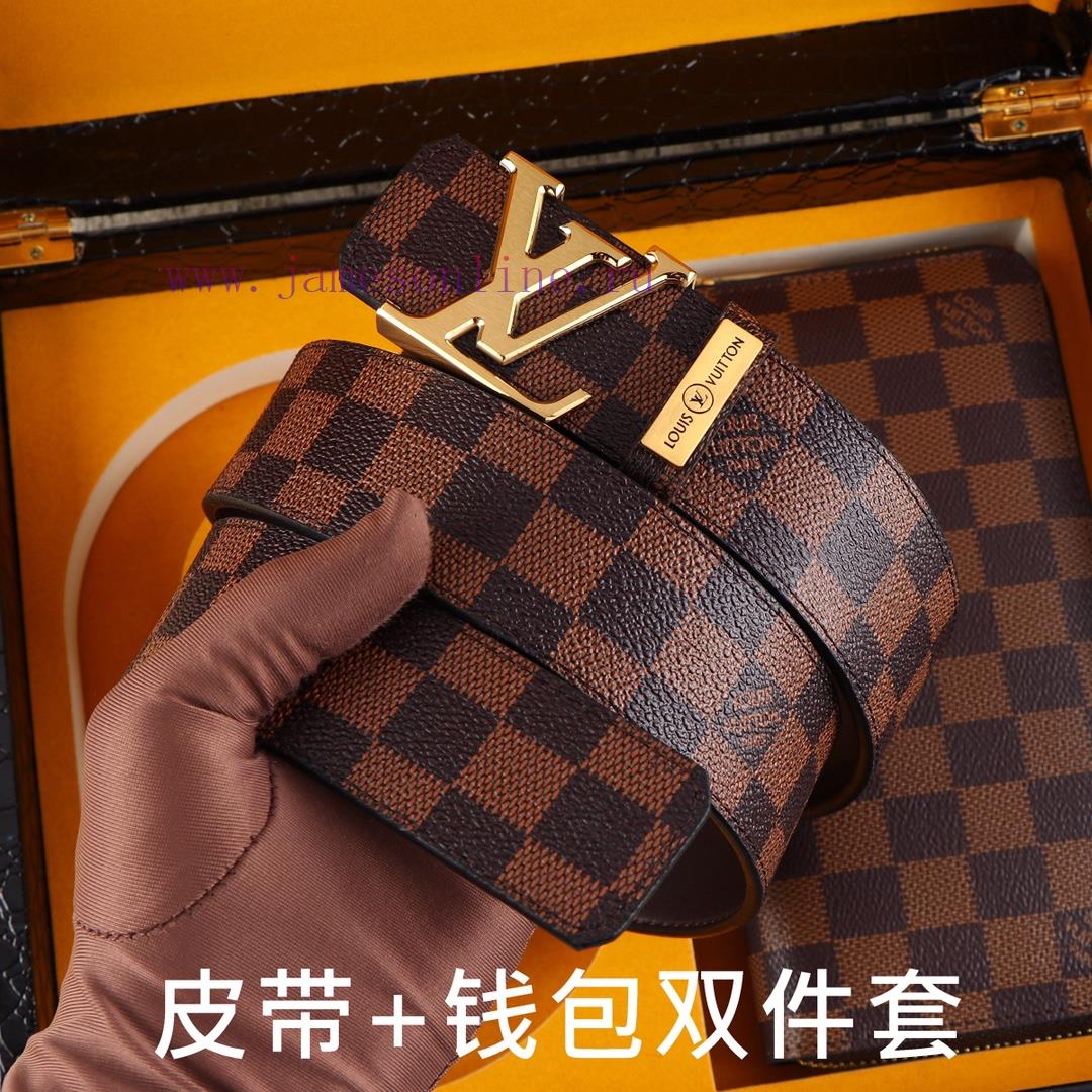 LV. Yiluweideng two-piece setWooden box, belt+wallet, two-piece setGrade: Italian imported 1 ksmy0pgz - Image 3