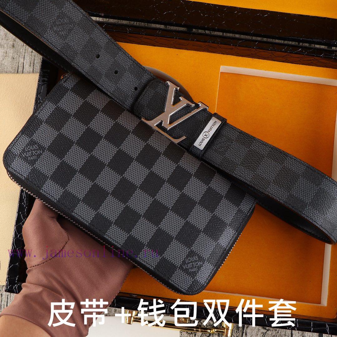 LV. Yiluweideng two-piece setWooden box, belt+wallet, two-piece setGrade: Italian imported 1 jq2djfej - Image 7
