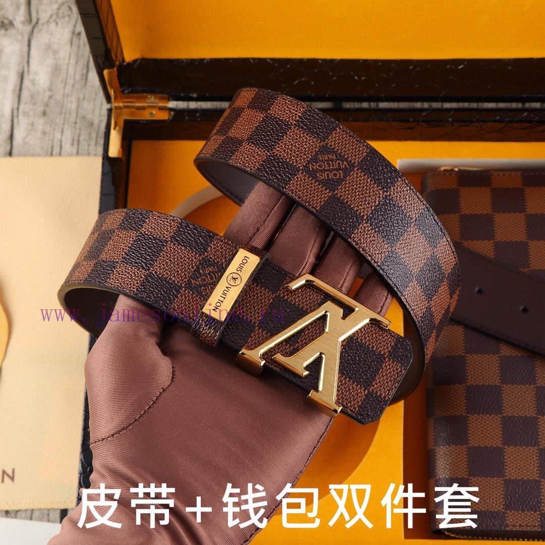 LV. Yiluweideng two-piece setWooden box, belt+wallet, two-piece setGrade: Italian imported 1 ksmy0pgz - Image 5