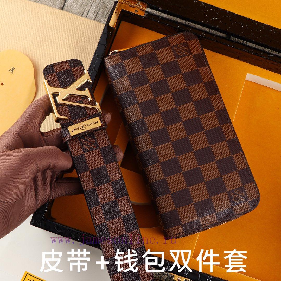 LV. Yiluweideng two-piece setWooden box, belt+wallet, two-piece setGrade: Italian imported 1 ksmy0pgz - Image 6