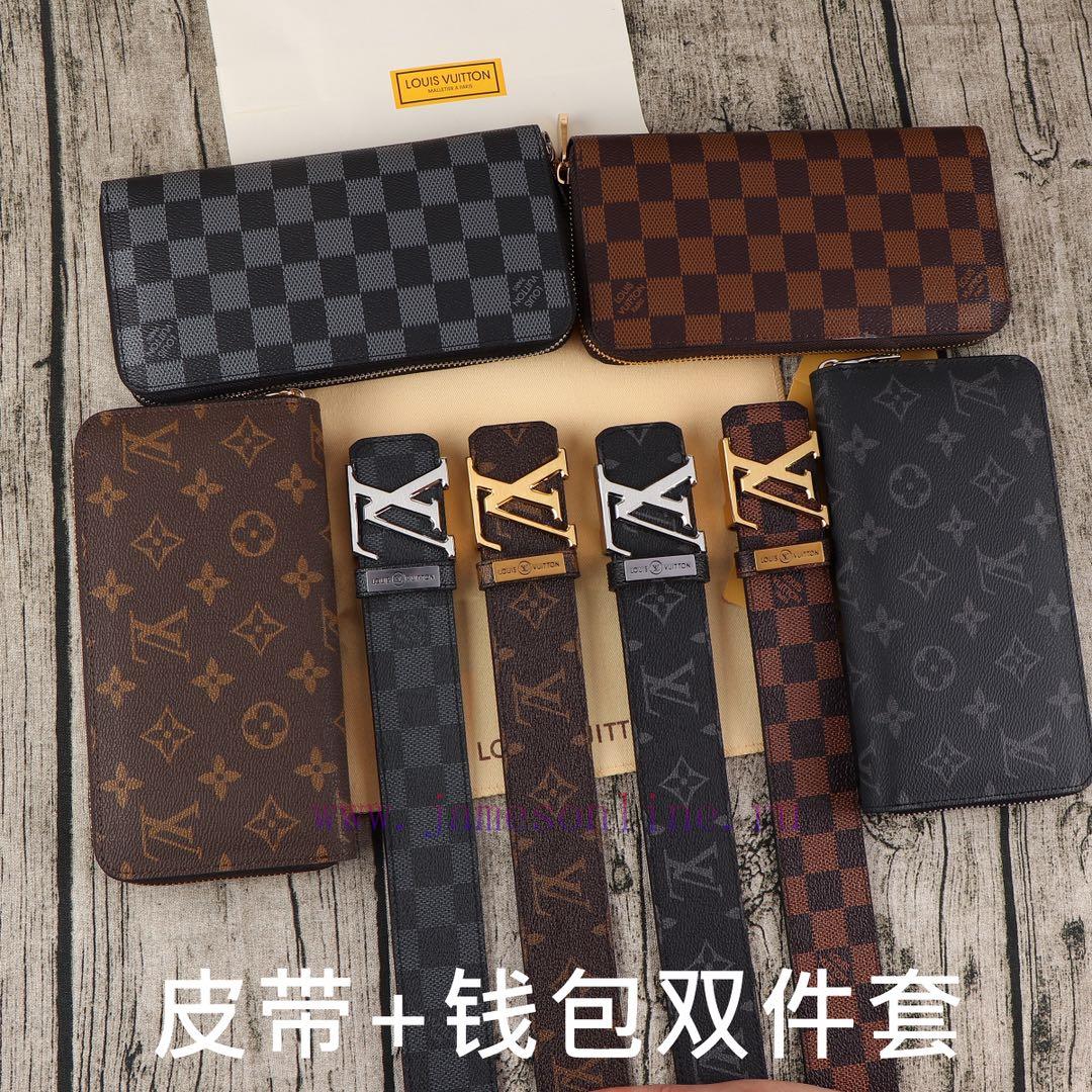 LV. Yiluweideng two-piece setWooden box, belt+wallet, two-piece setGrade: Italian imported 1 jq2djfej - Image 10