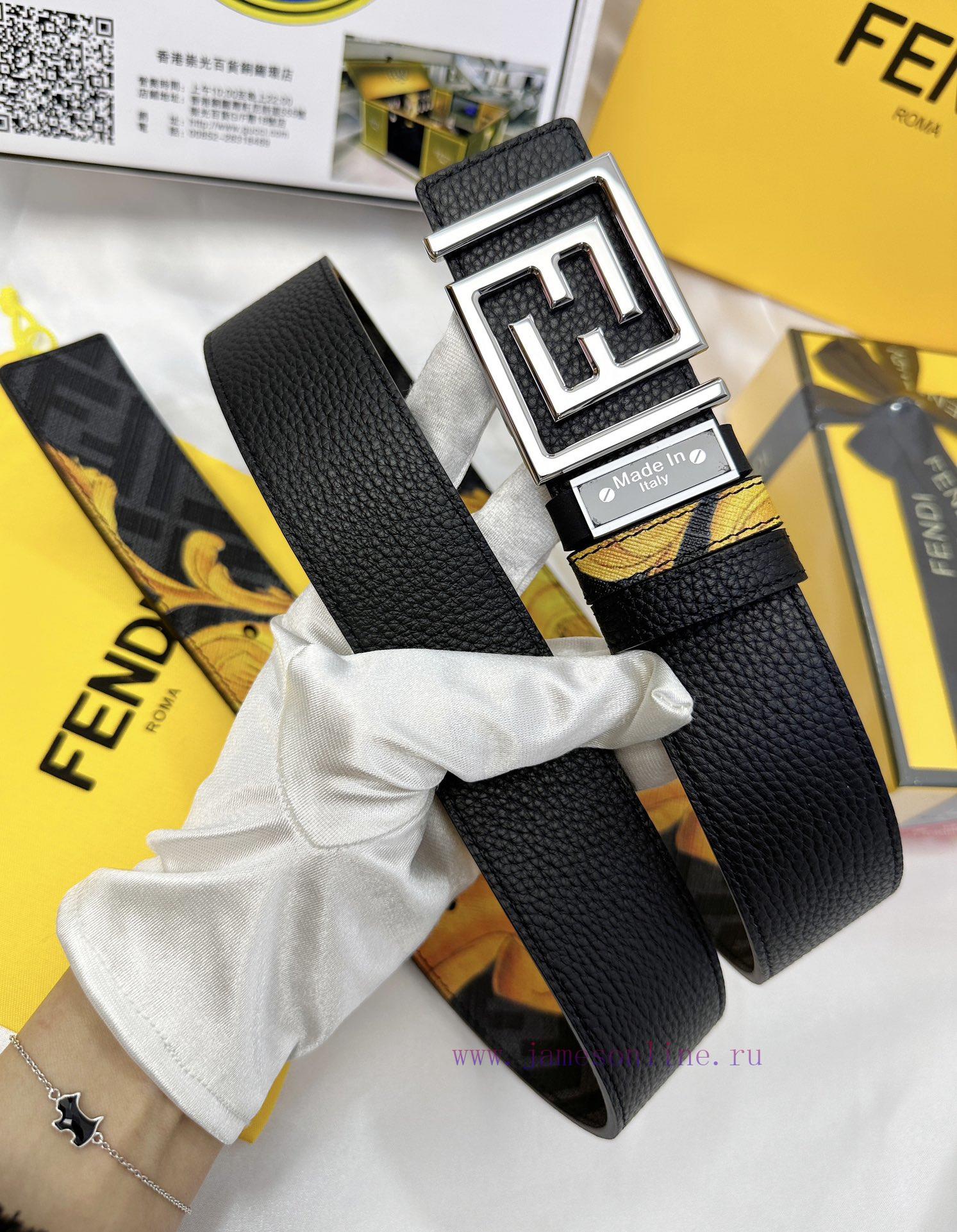Belt FENDI Fendi ReproductionThe waistband is made of 100% cowhide, ensuring a double-layer u8ucy39i - Image 3