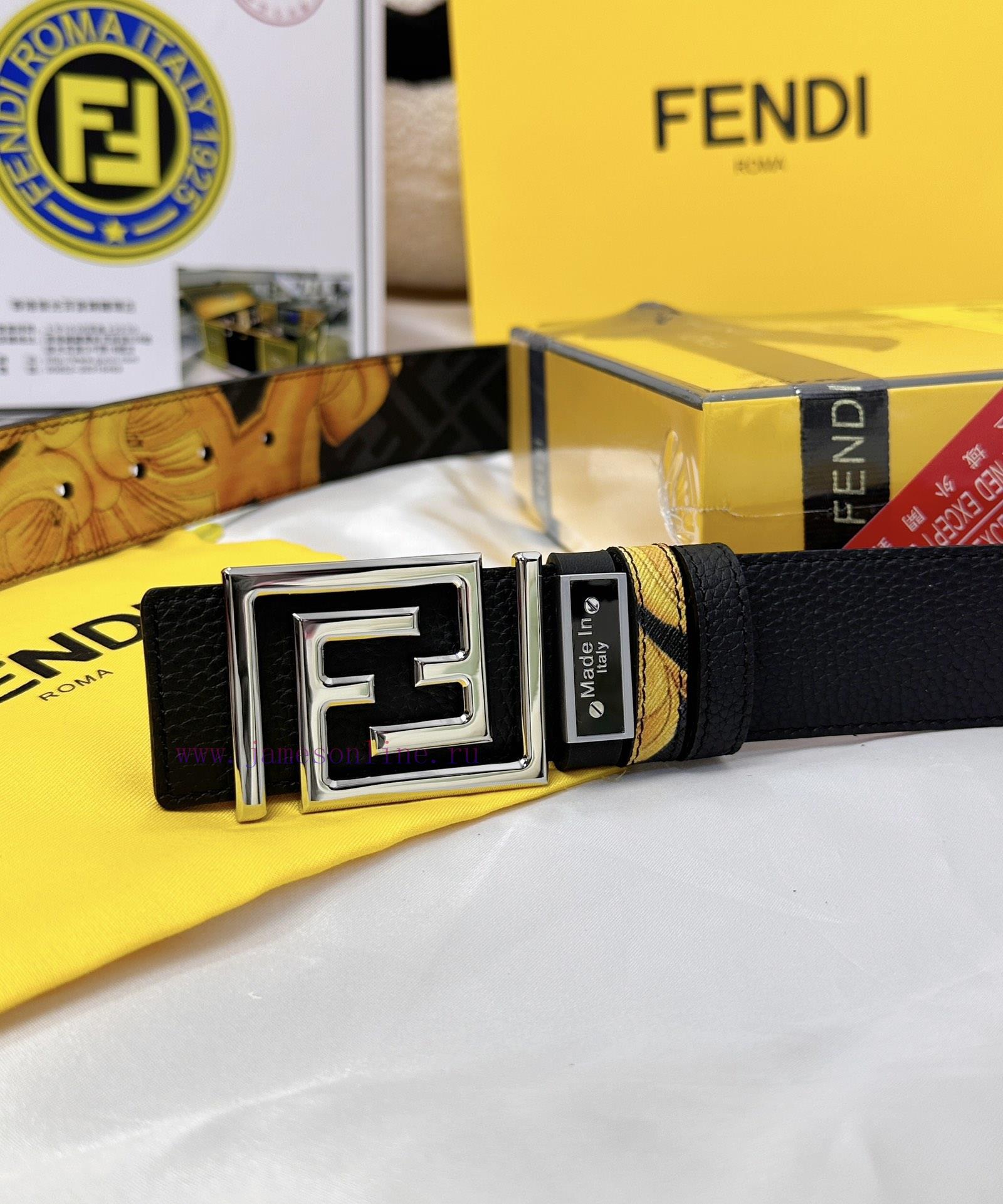 Belt FENDI Fendi ReproductionThe waistband is made of 100% cowhide, ensuring a double-layer u8ucy39i - Image 6