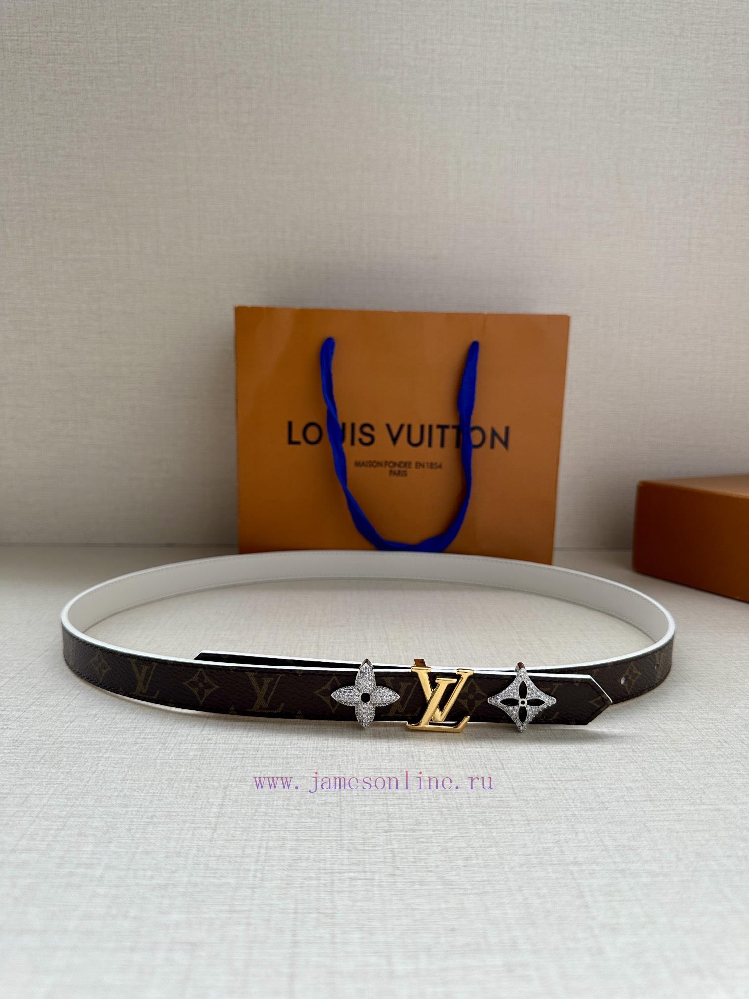The 2.0-wide LV Trio double-sided belt is made of delicate cowhide leather and Monogram canv d6fdq812 - Image 2