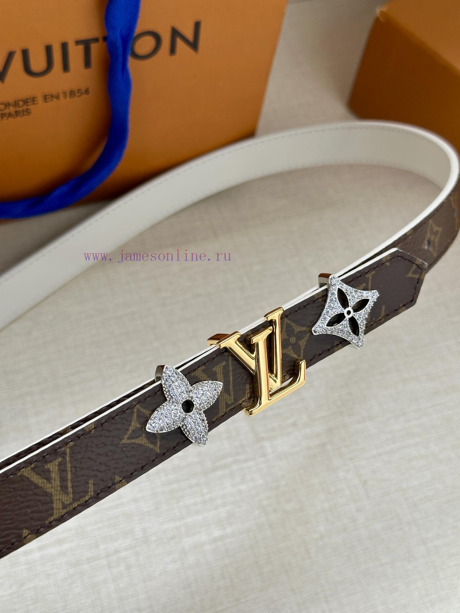 The 2.0-wide LV Trio double-sided belt is made of delicate cowhide leather and Monogram canv d6fdq812 - Image 3