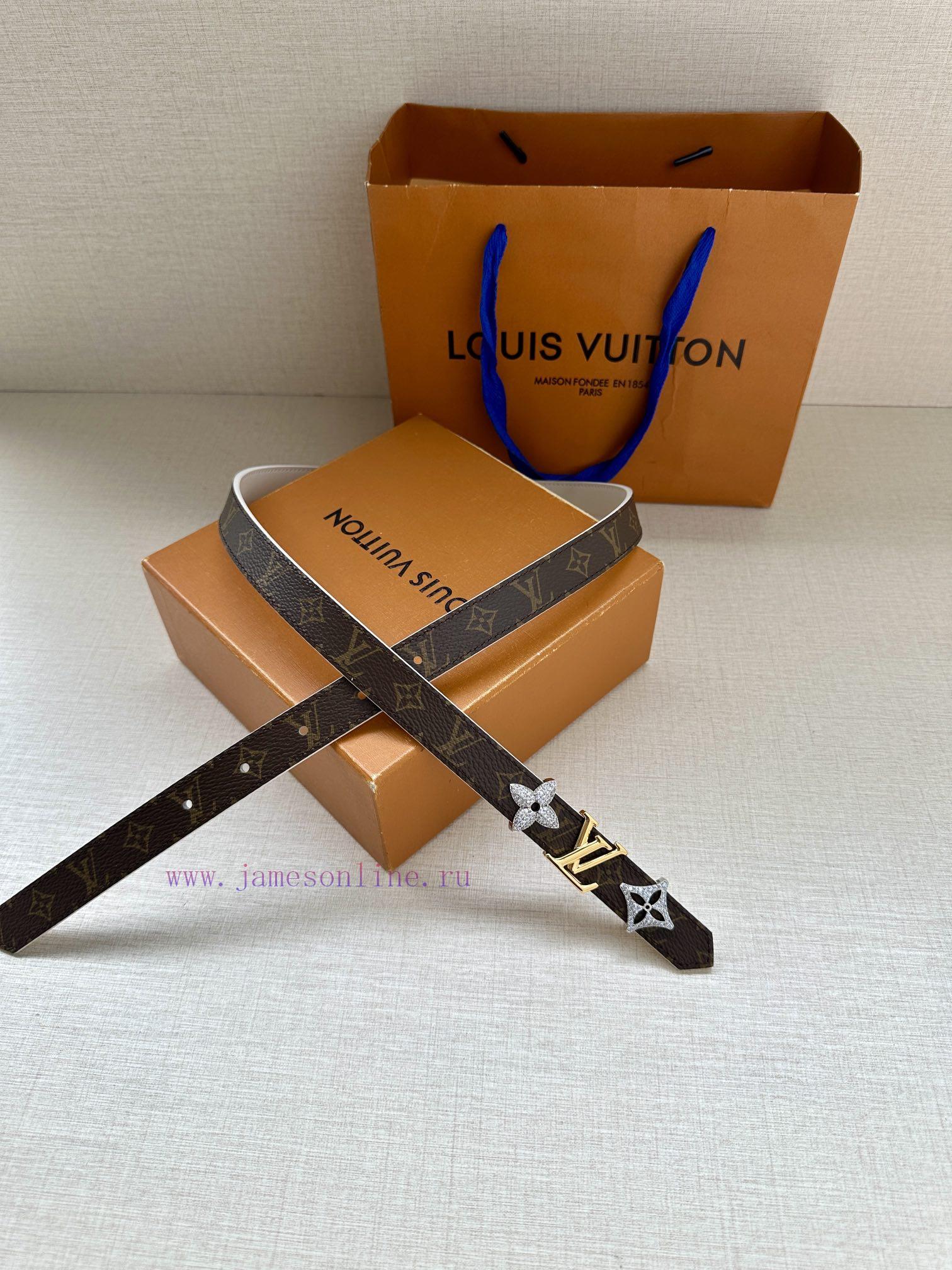 The 2.0-wide LV Trio double-sided belt is made of delicate cowhide leather and Monogram canv d6fdq812 - Image 5