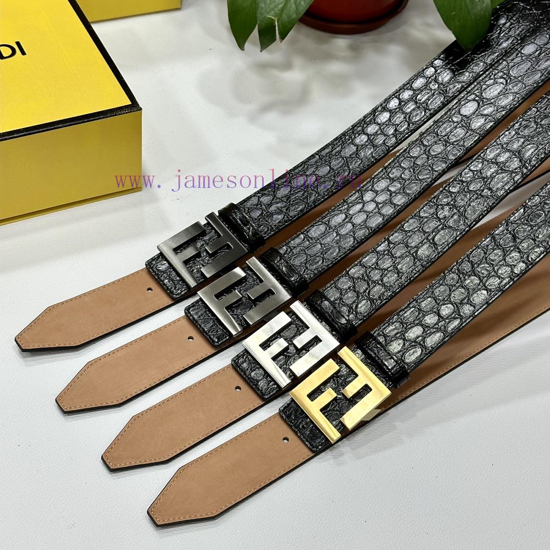 FENDL 40MM wide double-sided original calf leather with a single ruthenium palladium plated s5xsfgds - Image 10