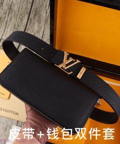 LV. Yiluweideng two-piece setWooden box, belt+wallet, two-piece setGrade: Imported 100% top oix78zba