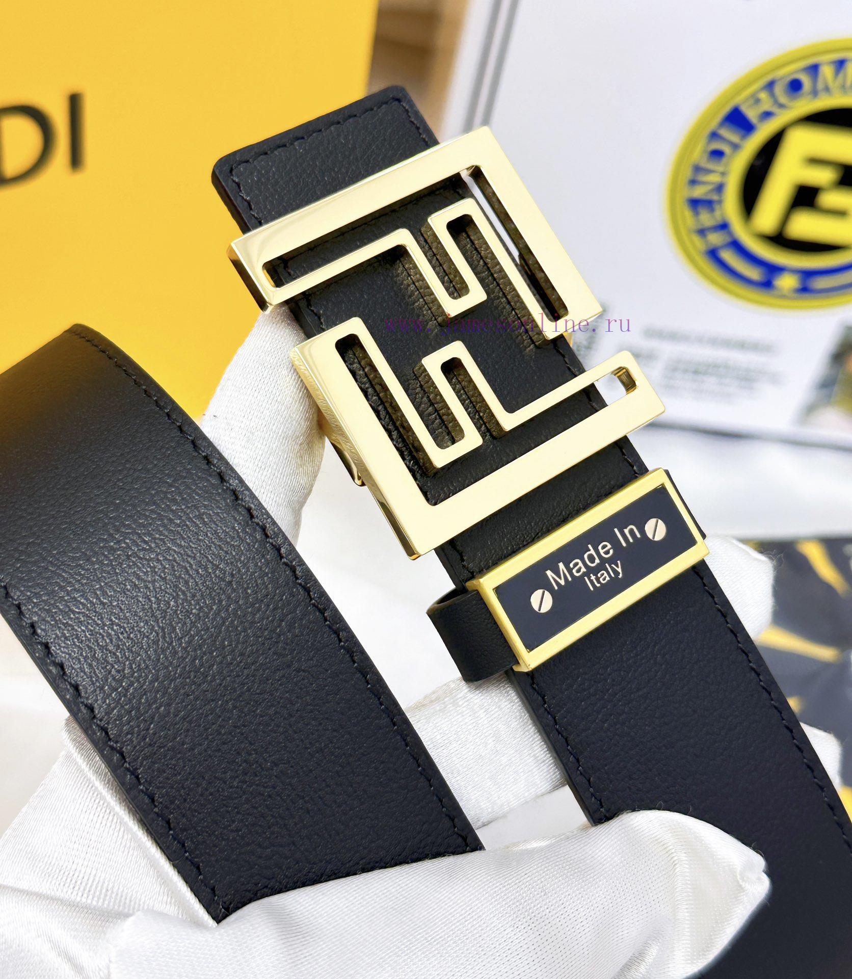 Belt FENDI Fendi ReproductionThe waistband is made of 100% cowhide, ensuring a double-layer 8h6h5ccs - Image 8